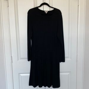 UEC Talbots Black Knit Pullover Midi dress size Large